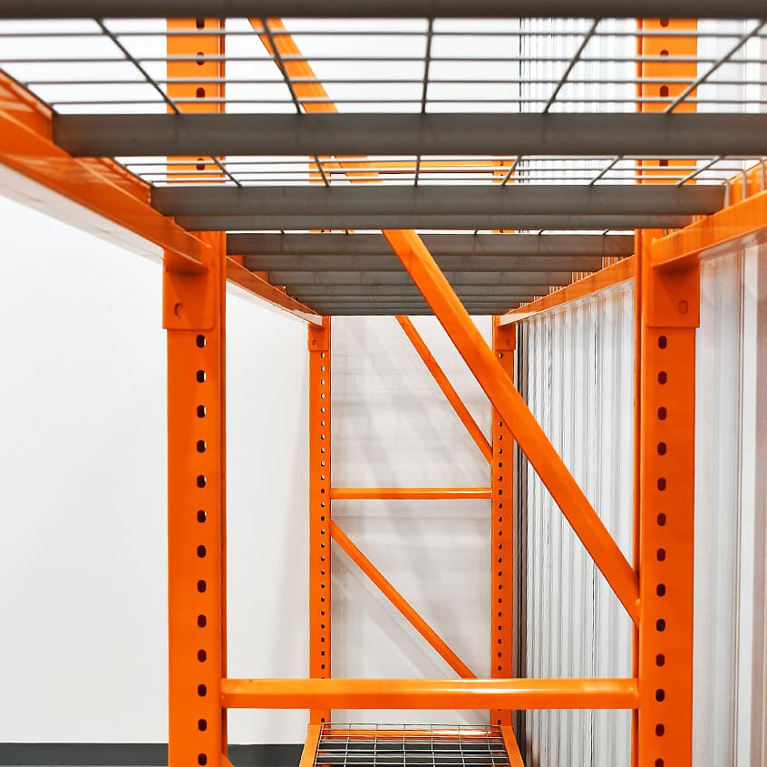 Heavy-duty racking ready to go