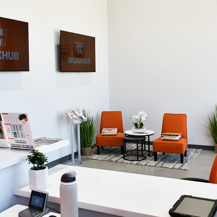 Reception and lounge area for your clients